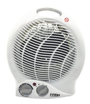 FilWas Heizlüfter Schnellheizer 3 Stufen Ventilator / 1000W / 2000W